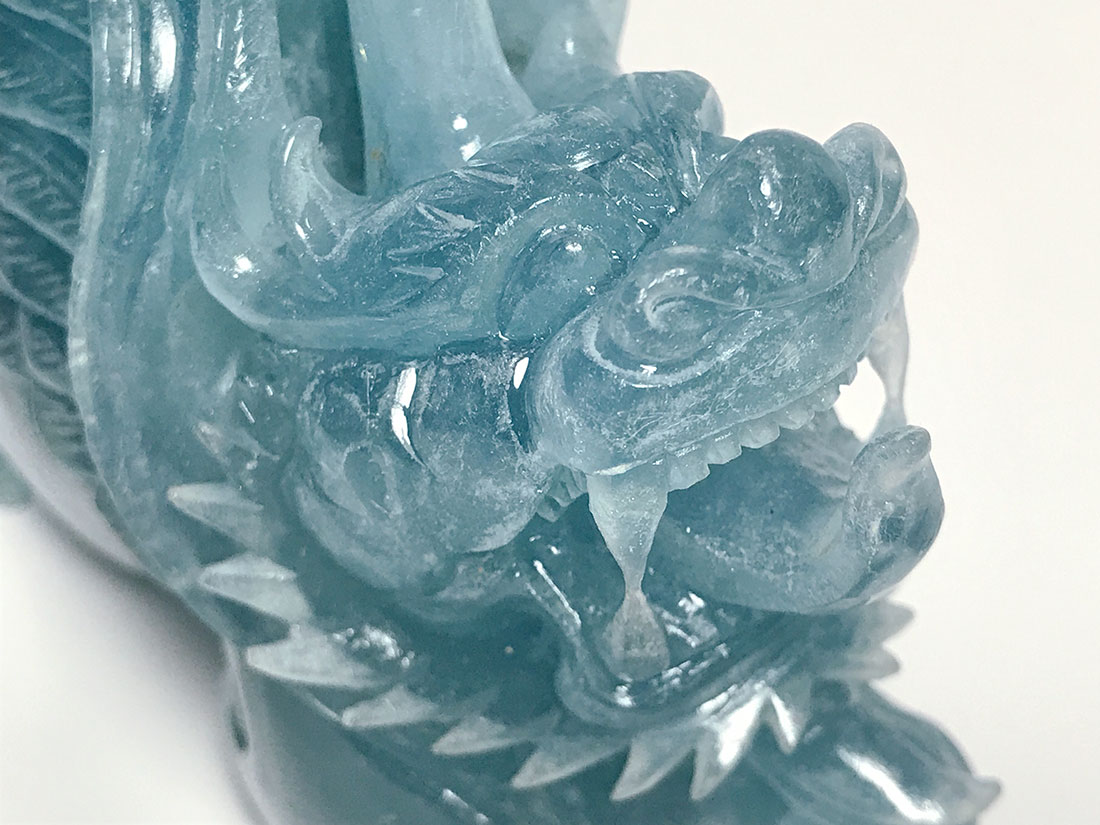 アクアマリン 貔貅(ヒキュウ) 彫刻/Aquamarine