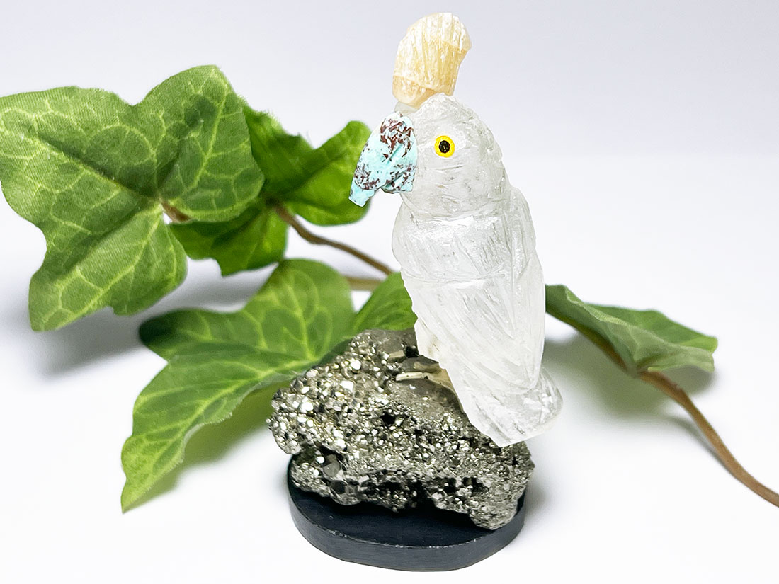ペルー産 鳥ミニ彫刻&パイライト